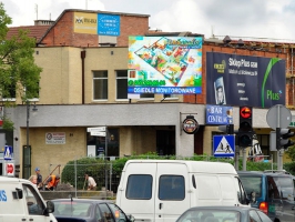 Reklama Malbork - Telebim przy głównym skrzyżowaniu